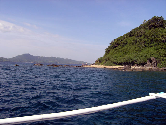 Mainit Point with Maricaban Island in the background. Anilao, Batangas, Philippines