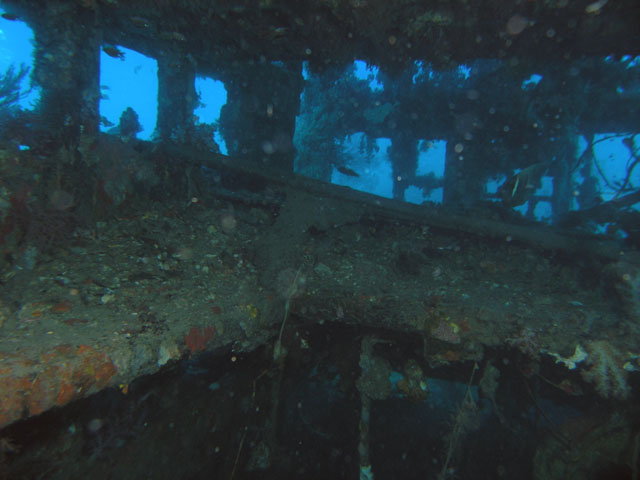 Wreck of fishingboat at Soyak, Pulau Tioman, West Malaysia